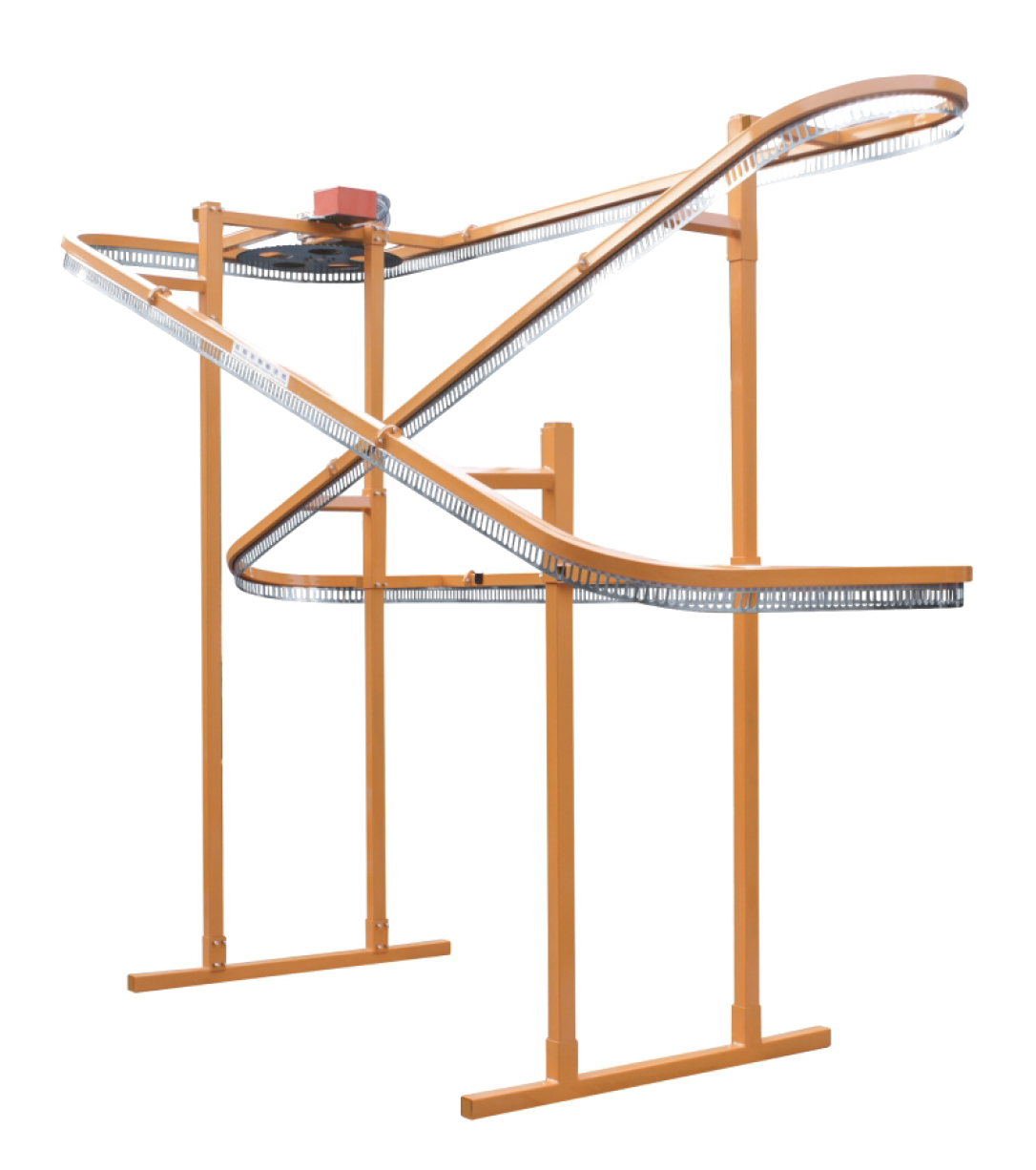 Steel belt type X-type interactive conveyor line